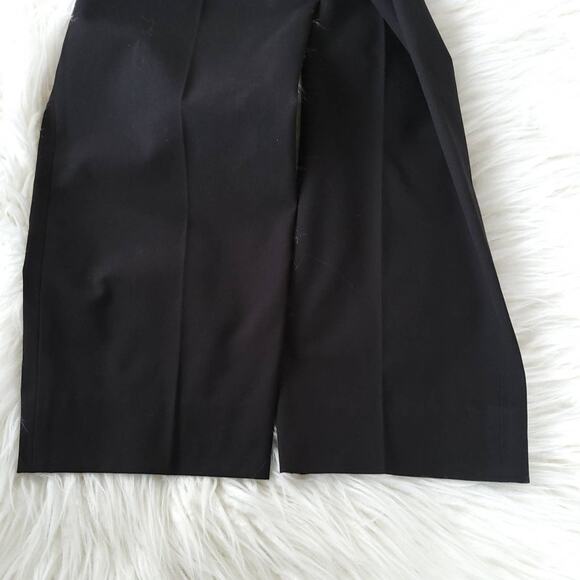 Piazza Sempione Black Straight Leg Dress Pants High Rise Italy 48 - Picture 7 of 11